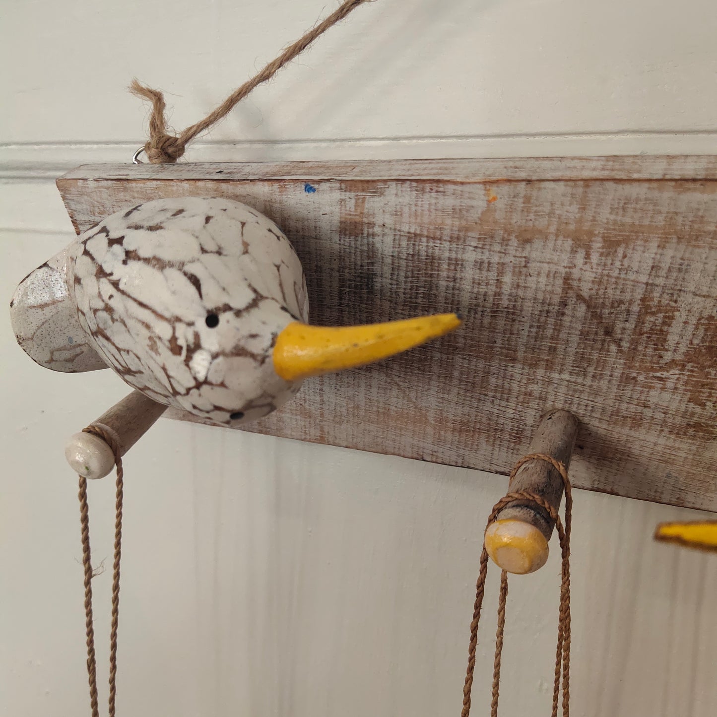 Porte torchon bois avec oiseaux