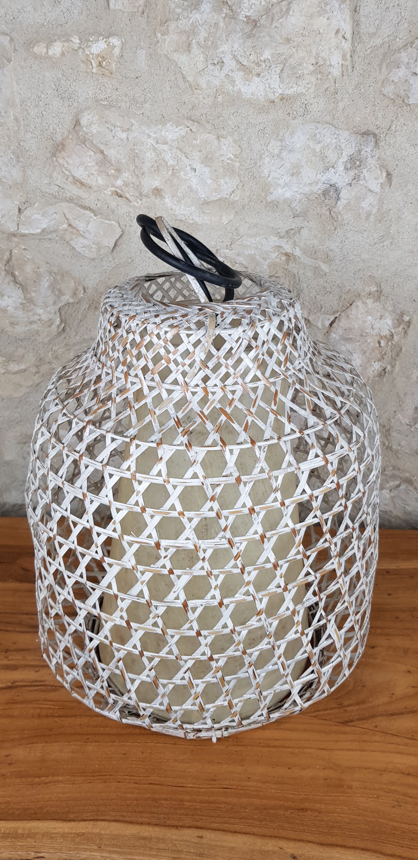 Abas jour en bambou suspendu H 40 cm