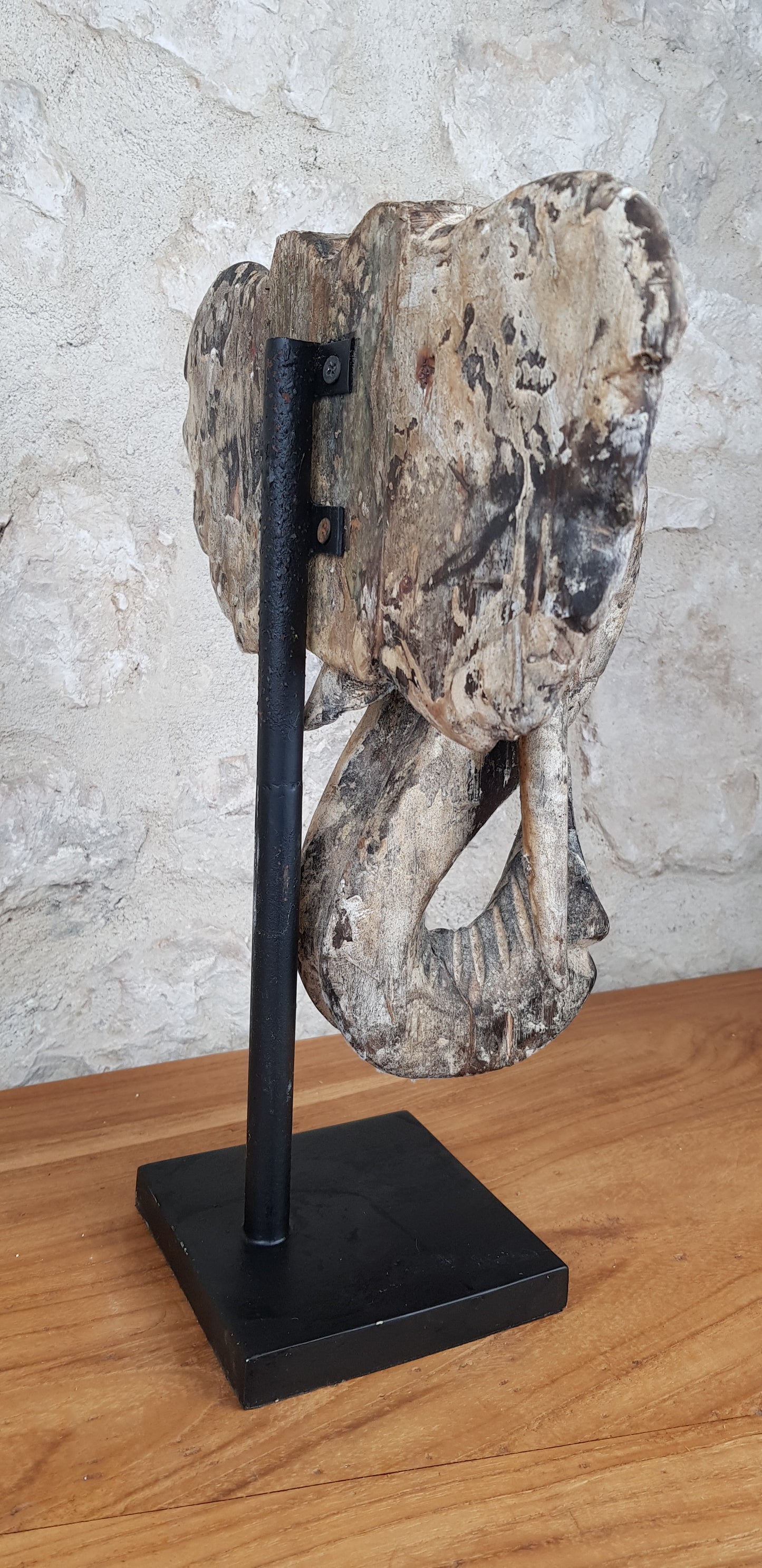 Sculpture en bois tête d'éléphant différentes tailles