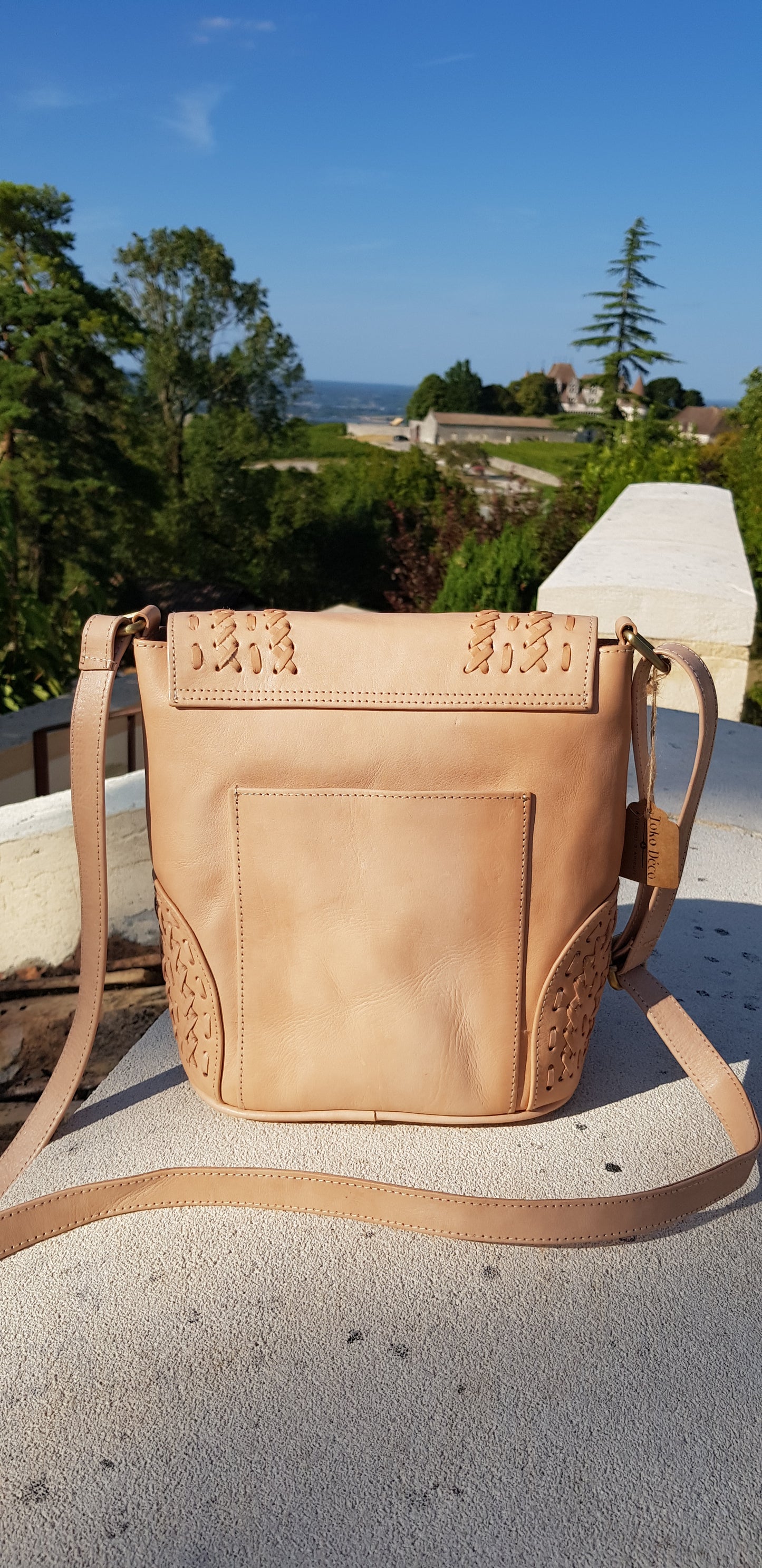 Sac bandoulière en cuir (existe en plusieurs couleurs)