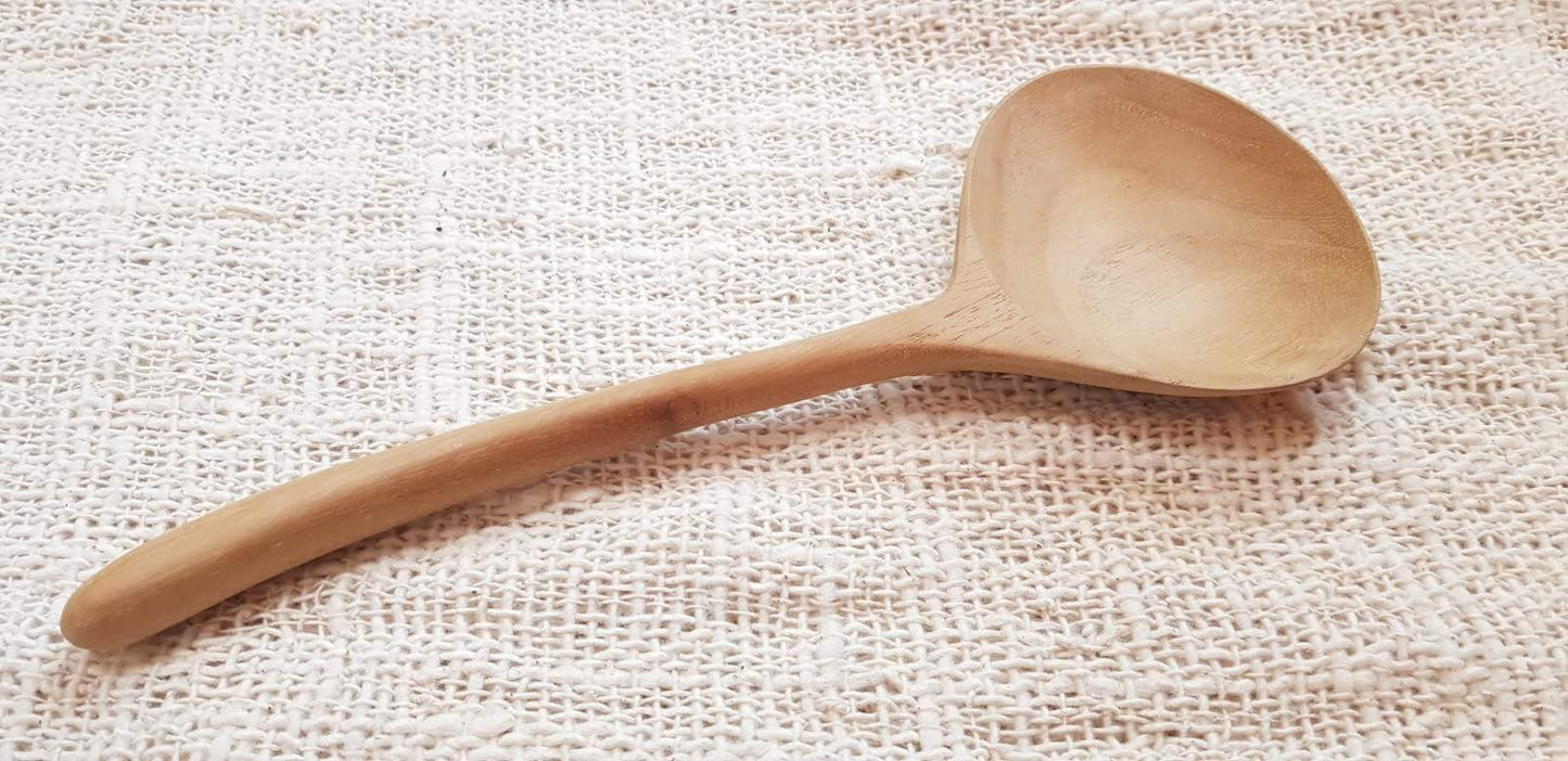 Cuillère en bois de Teck courbée de 24.5 cm