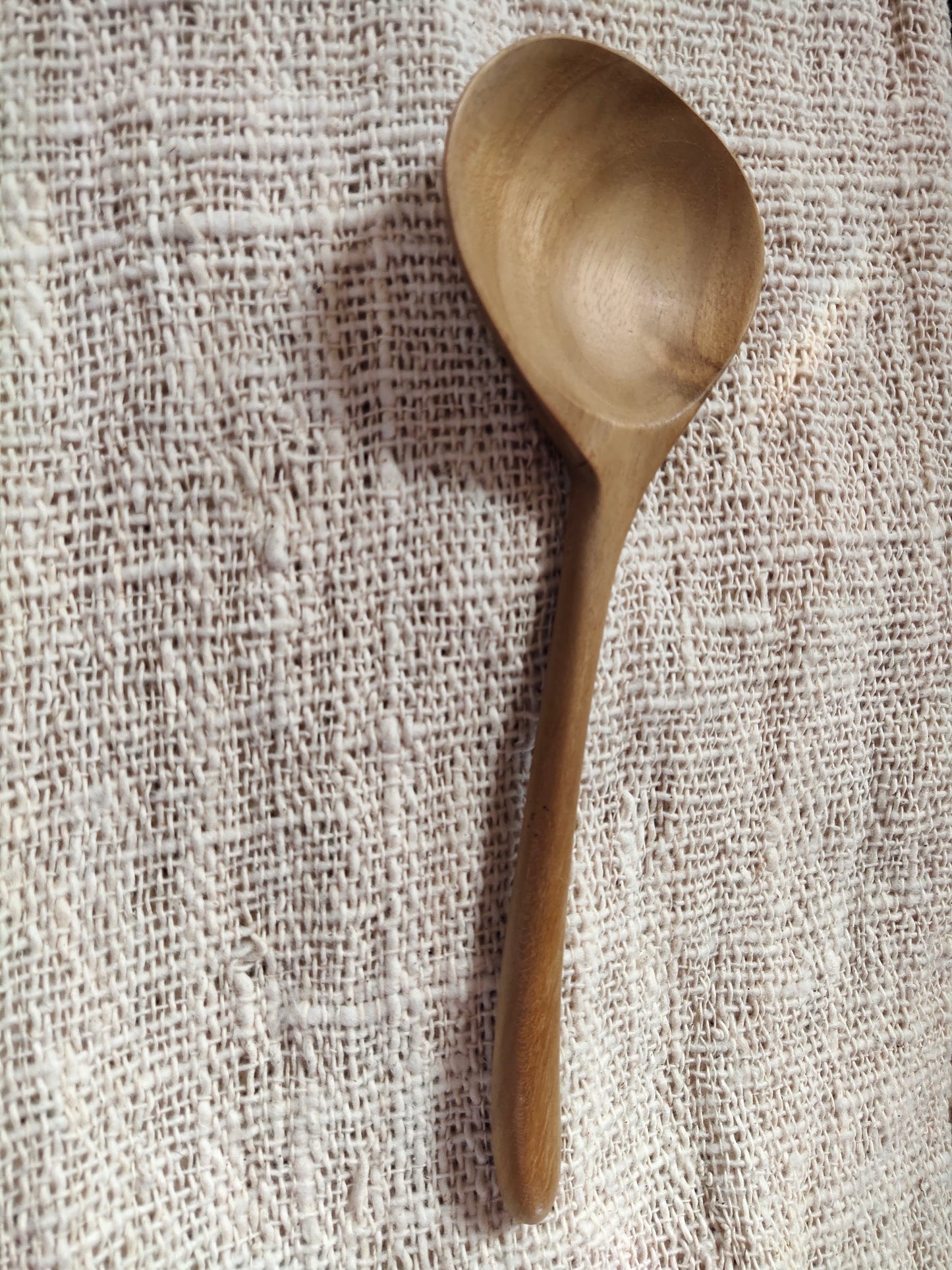 Cuillère en bois de Teck courbée de 24.5 cm
