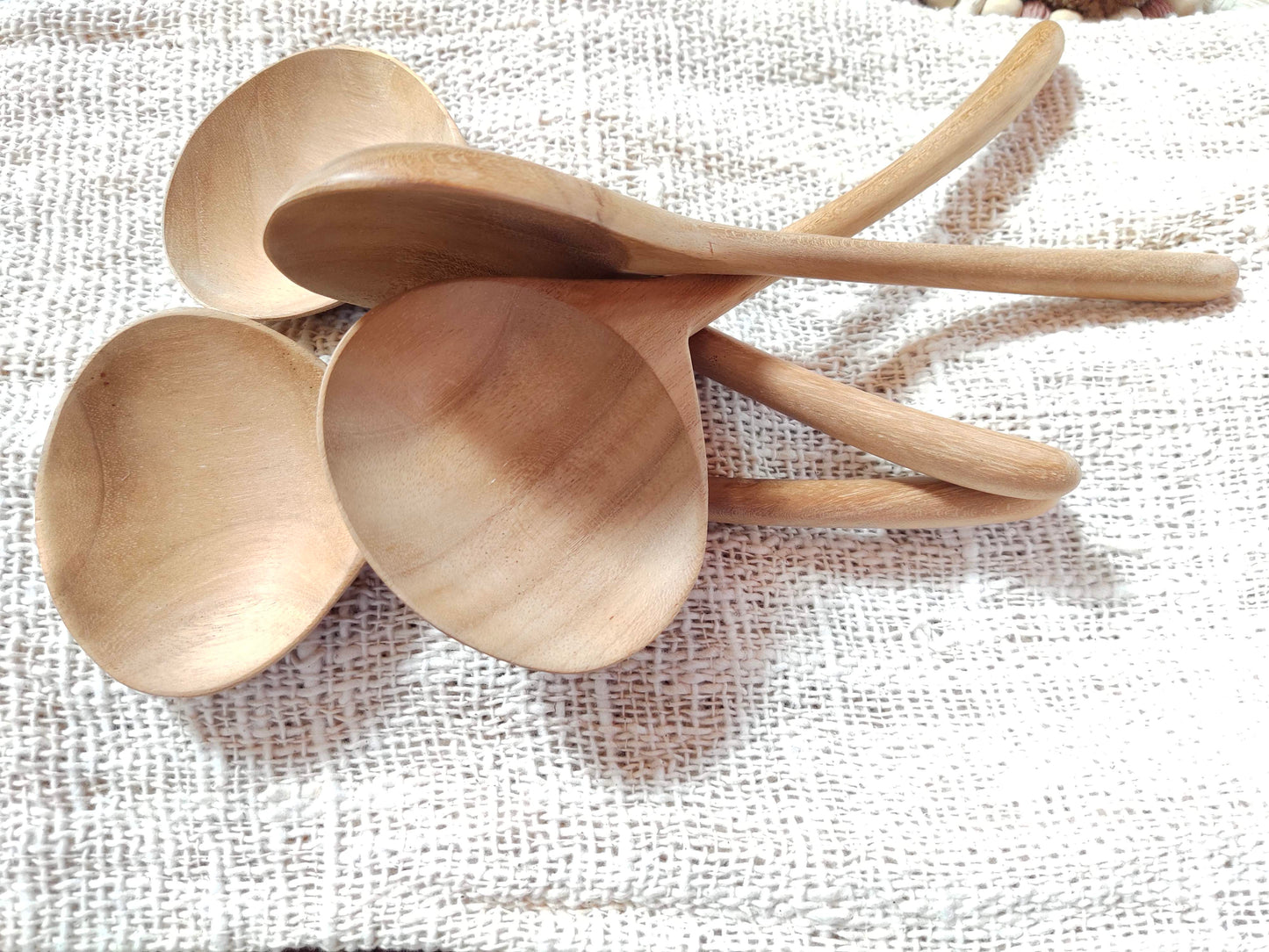 Cuillère en bois de Teck courbée de 24.5 cm