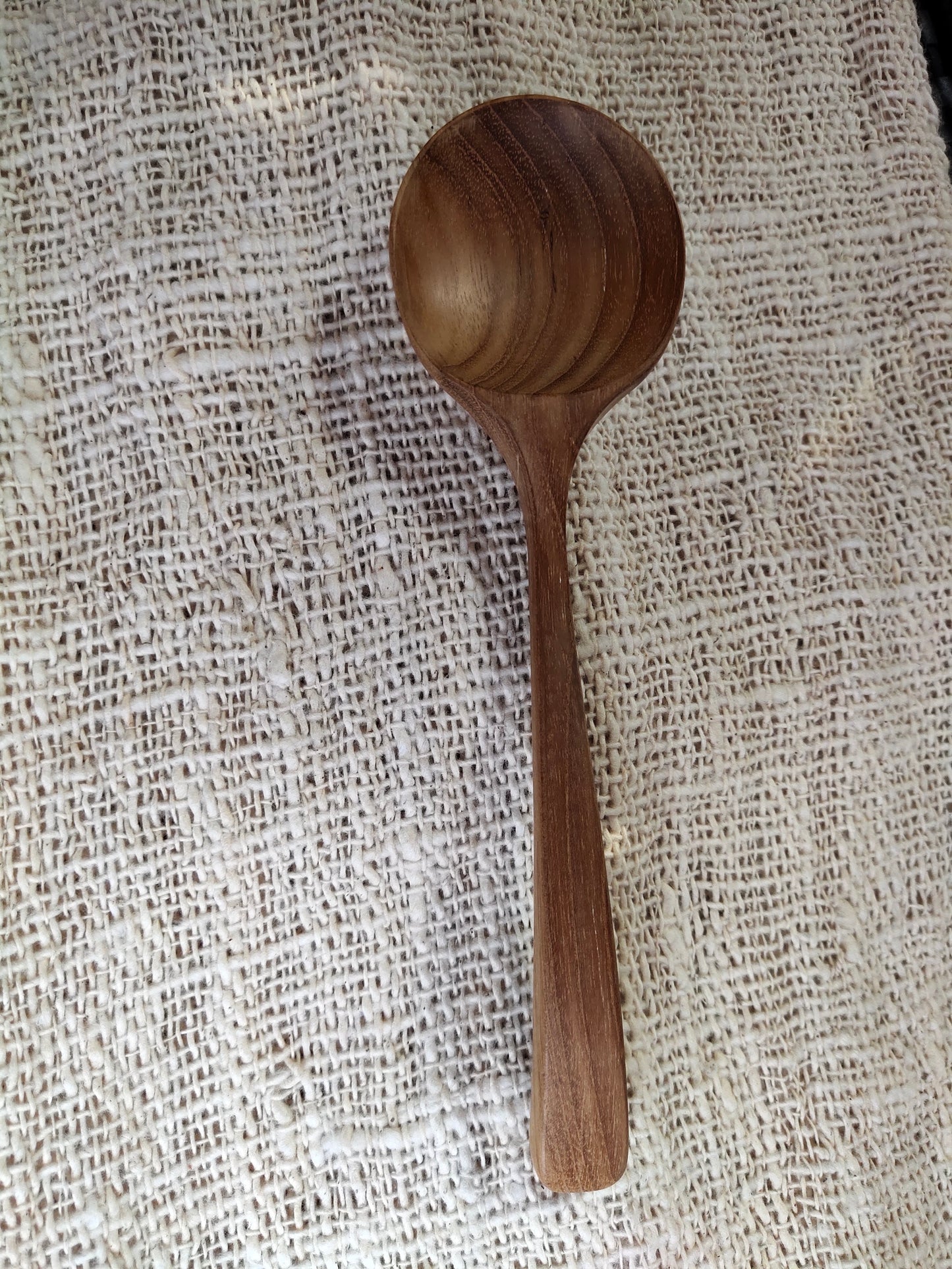 Cuillère à soupe en bois de teck de 22 cm