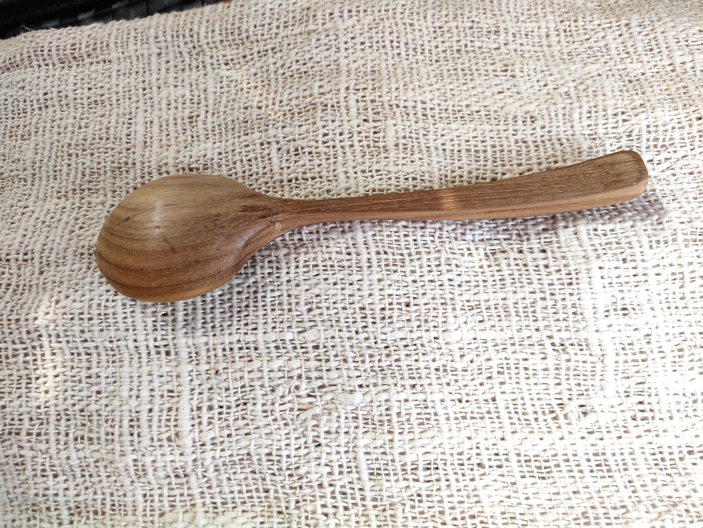 Cuillère à soupe en bois de teck de 22 cm