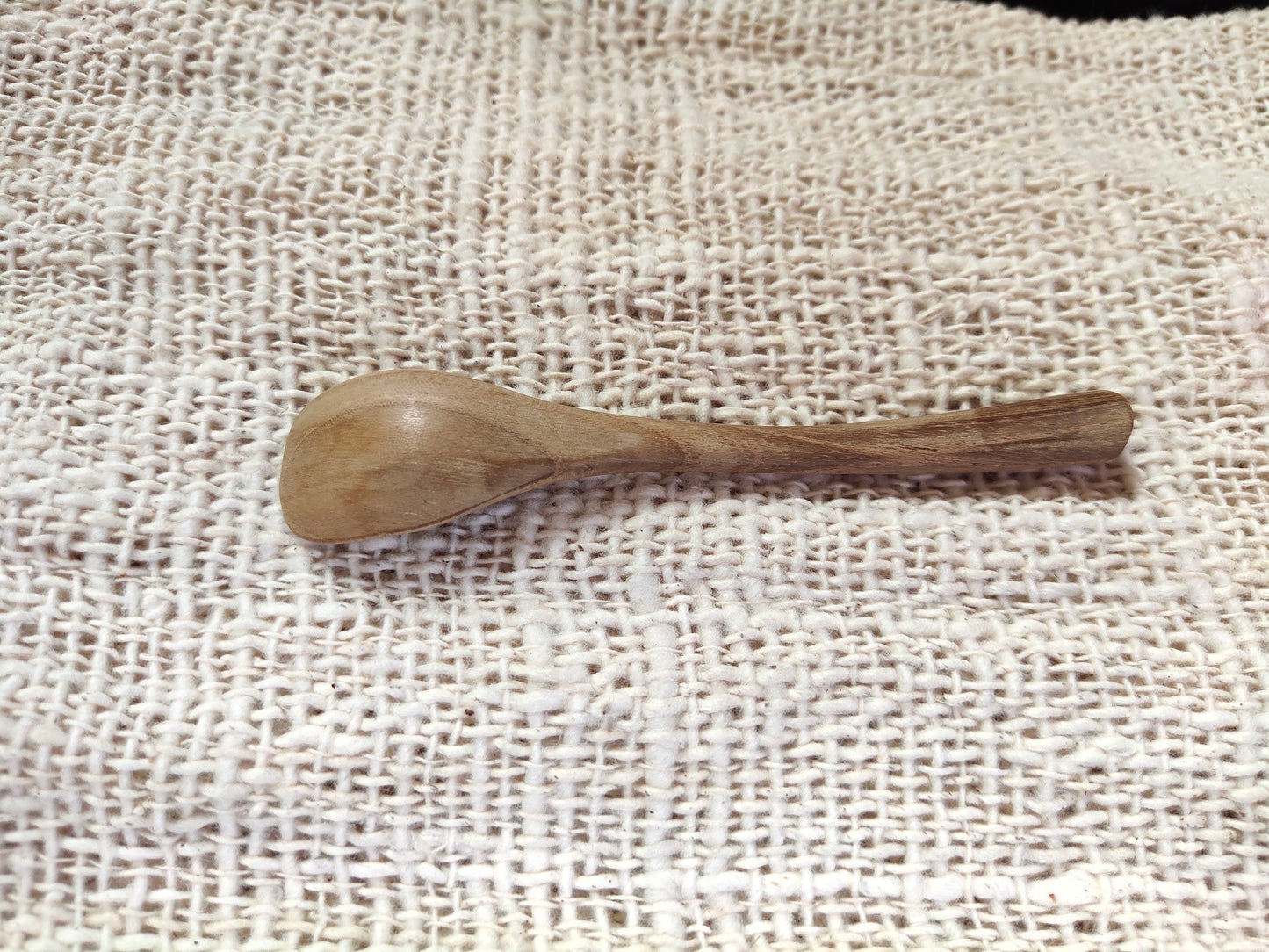 Cuillère à café ou dessert en bois de teck de 12 cm