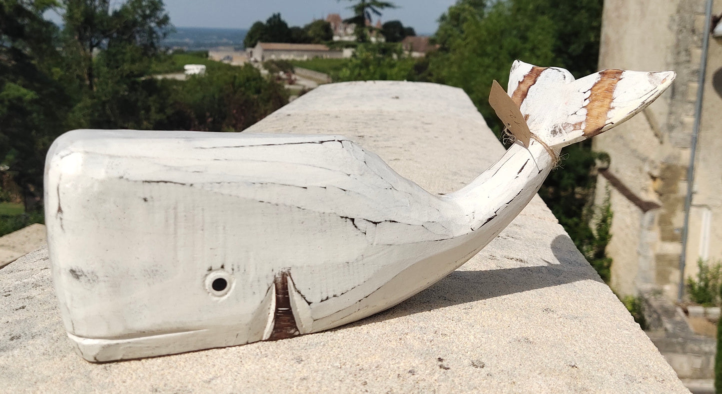 Baleine en bois L 28cm