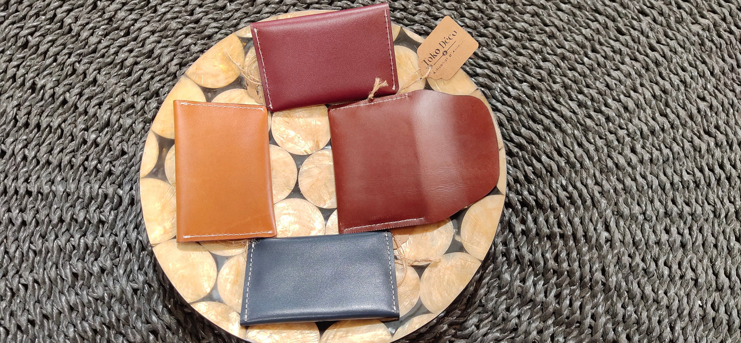 Porte-cartes de visite en cuir