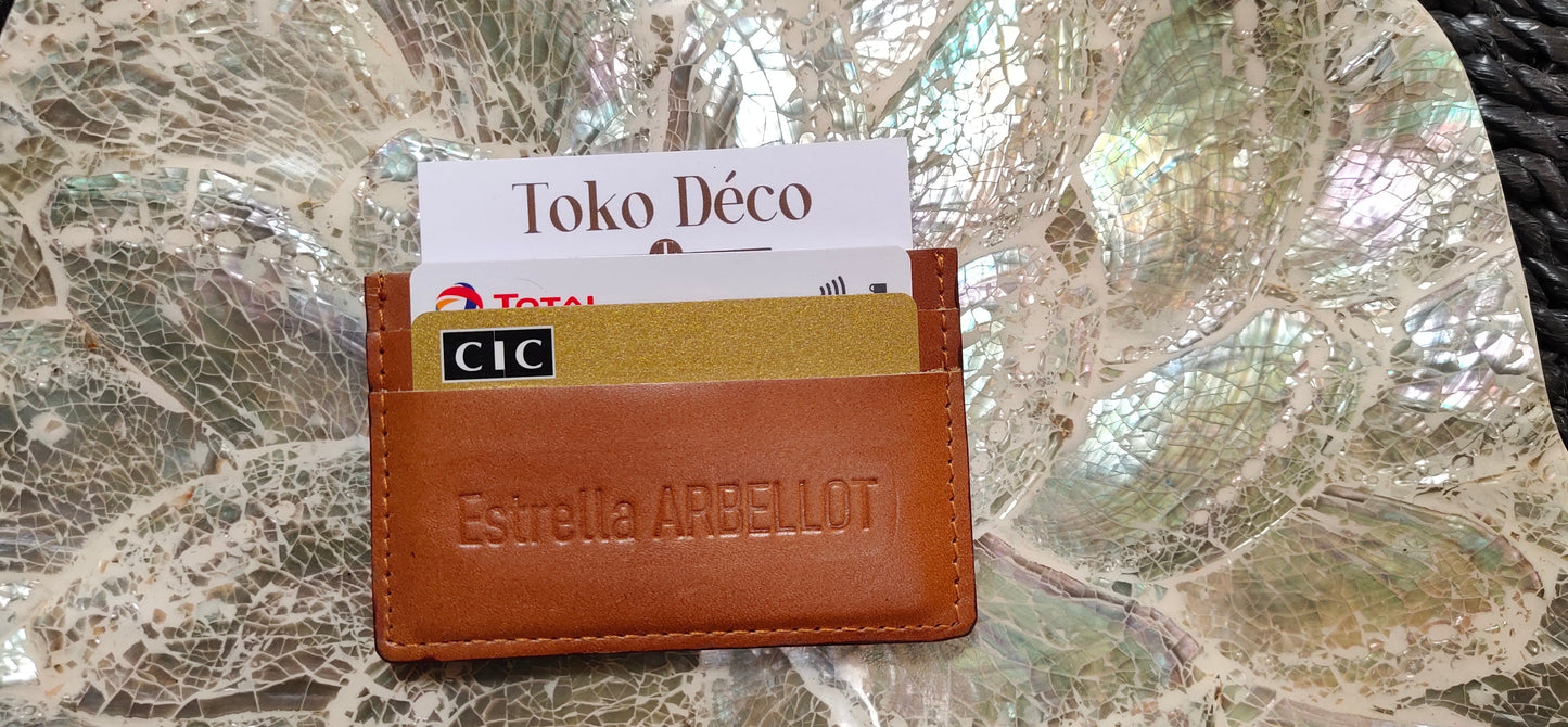 Porte-cartes en cuir