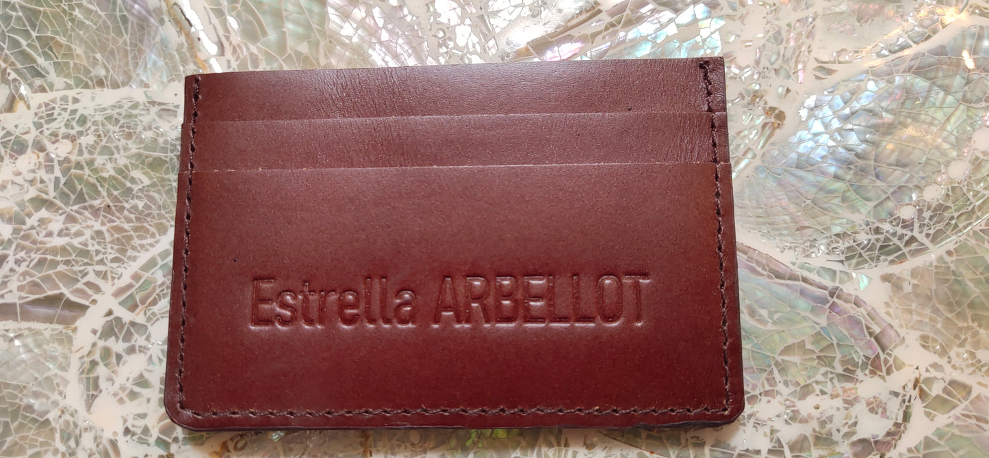 Porte-cartes en cuir