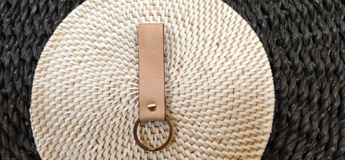 Porte-clés en cuir H 8 cm