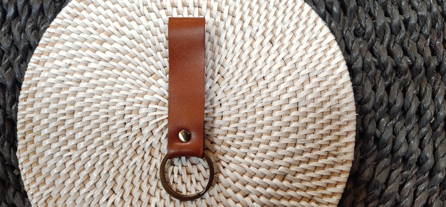 Porte-clés en cuir H 8 cm