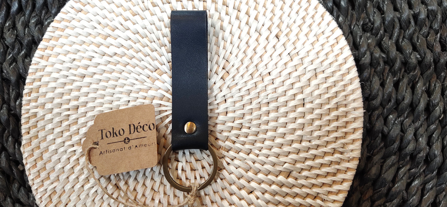 Porte-clés en cuir H 8 cm