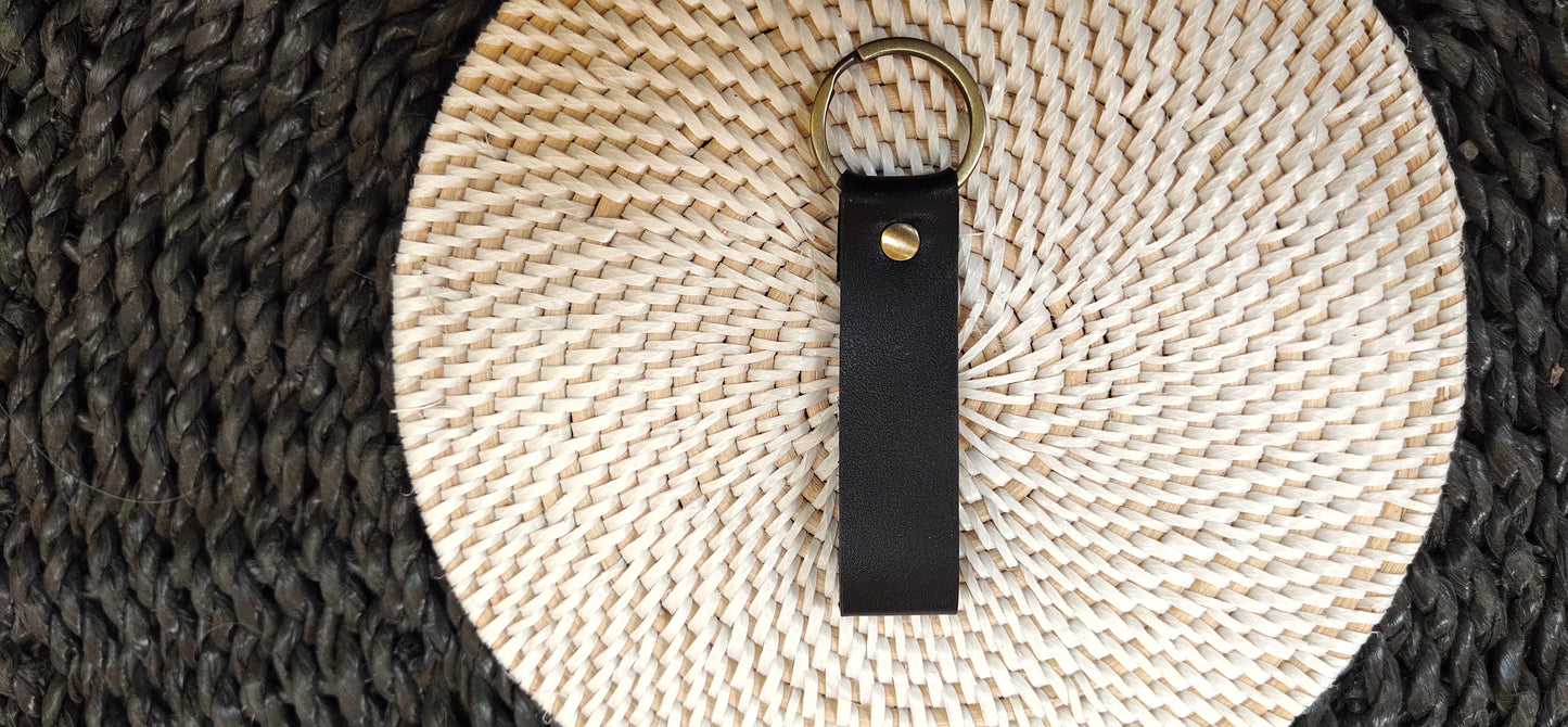 Porte-clés en cuir H 8 cm