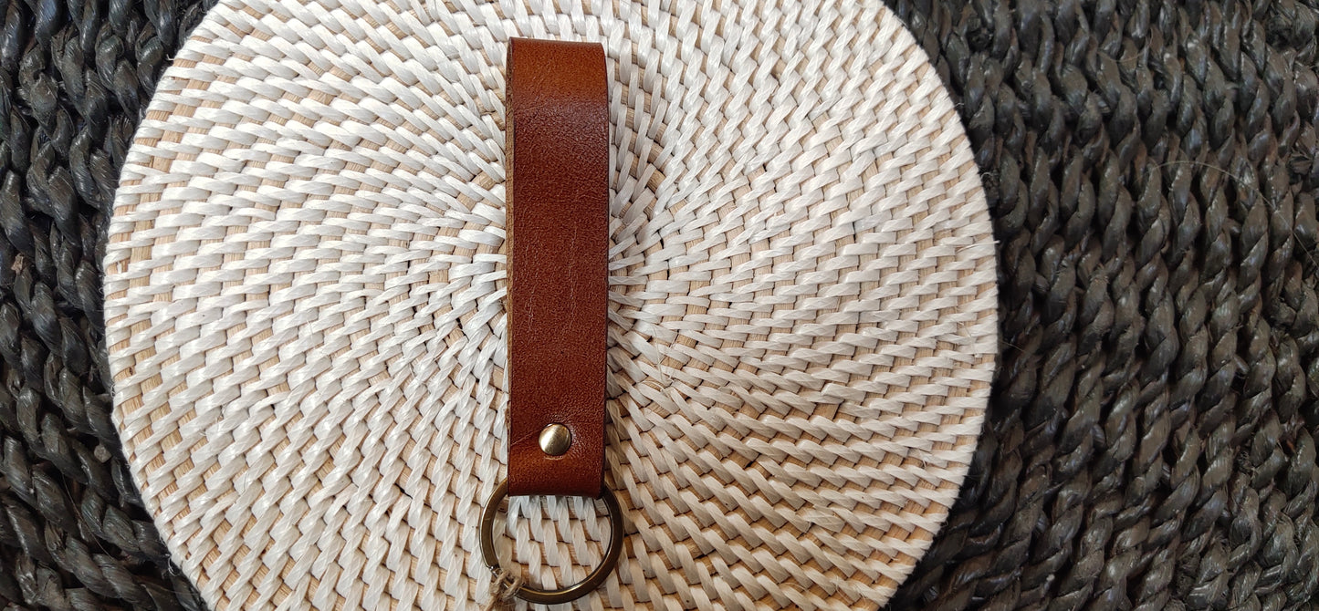 Porte-clés en cuir H 10 cm