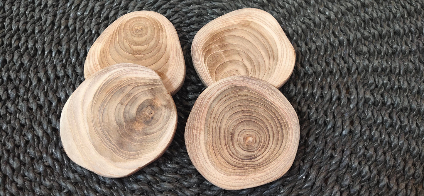Sous verre ou bouteille en bois de Teck