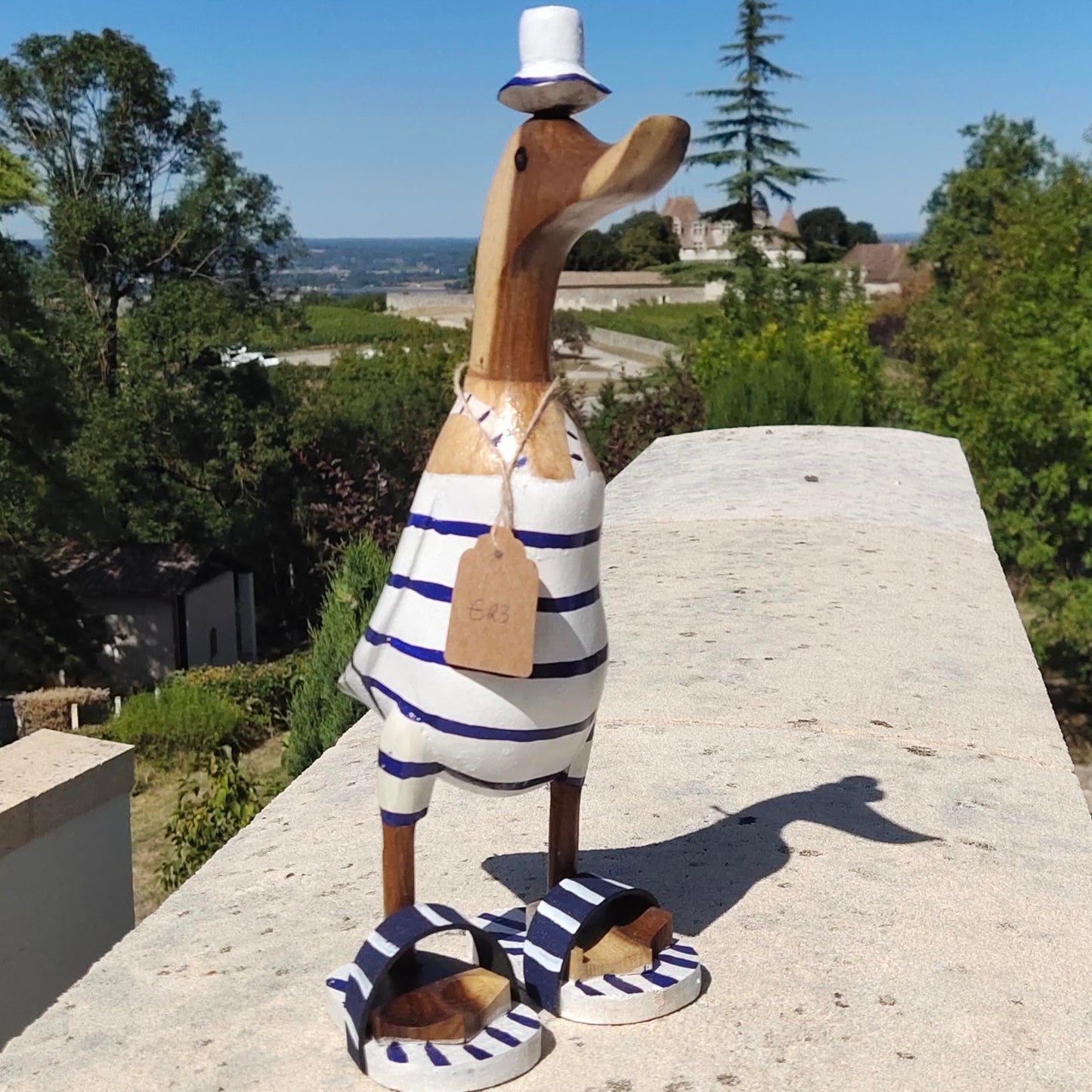 Canard baigneur en bois