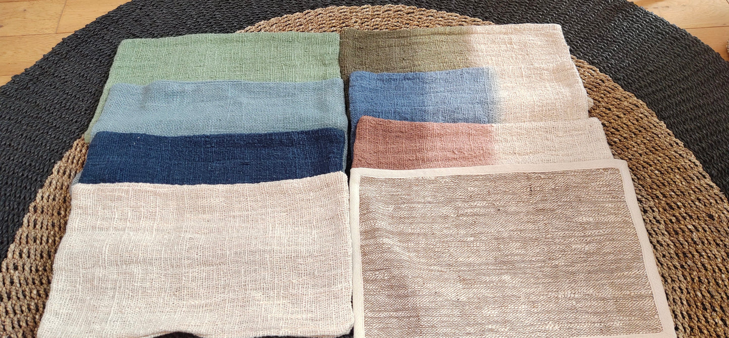 Housse de coussin en Lin épais de différentes couleurs