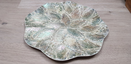 Plateau fleur en nacre D 32 cm