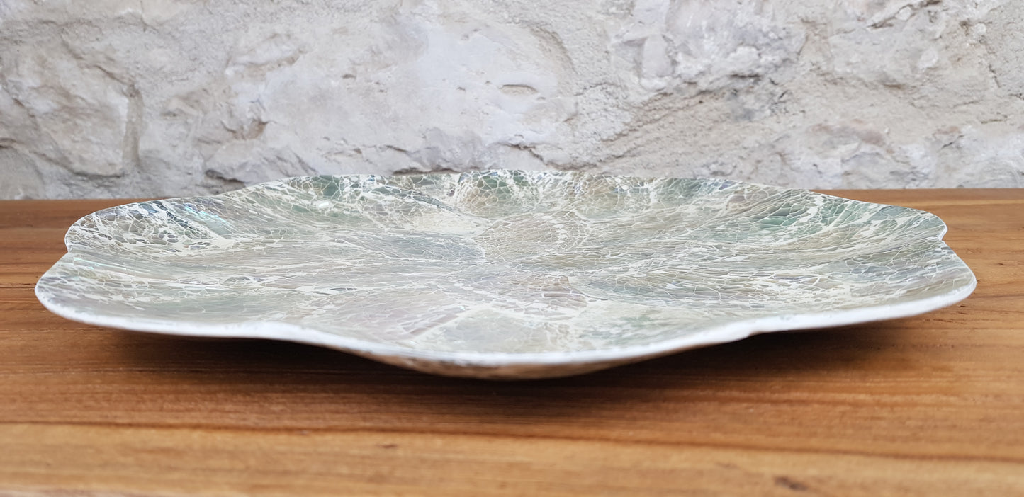 Plateau fleur en nacre D 32 cm