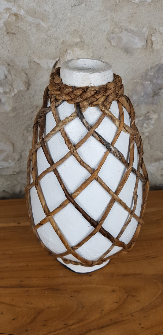 Vase avec Jacinthe d'eau H 30 cm