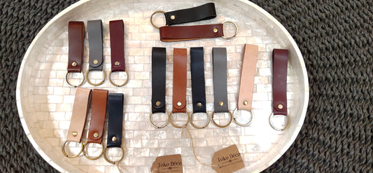 Porte-clés en cuir H 10 cm