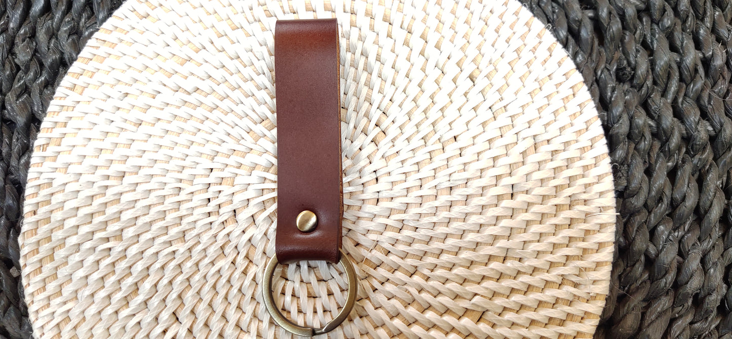 Porte-clés en cuir H 8 cm