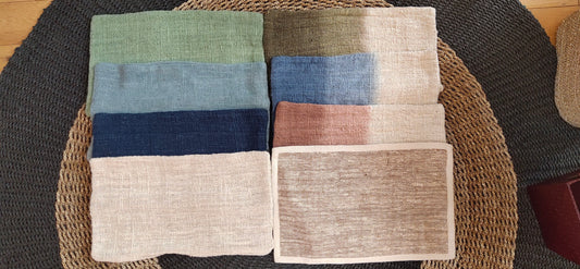 Housse de coussin en Lin épais de différentes couleurs