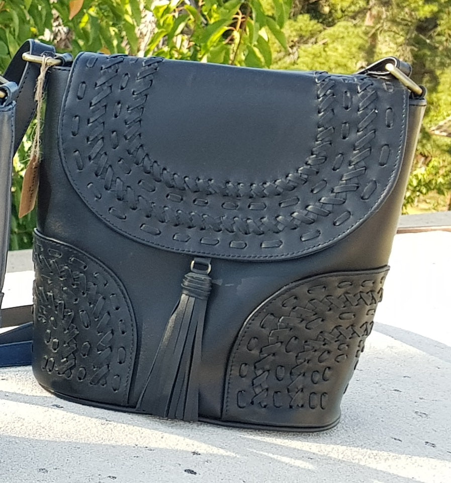 Sac bandoulière en cuir (existe en plusieurs couleurs)